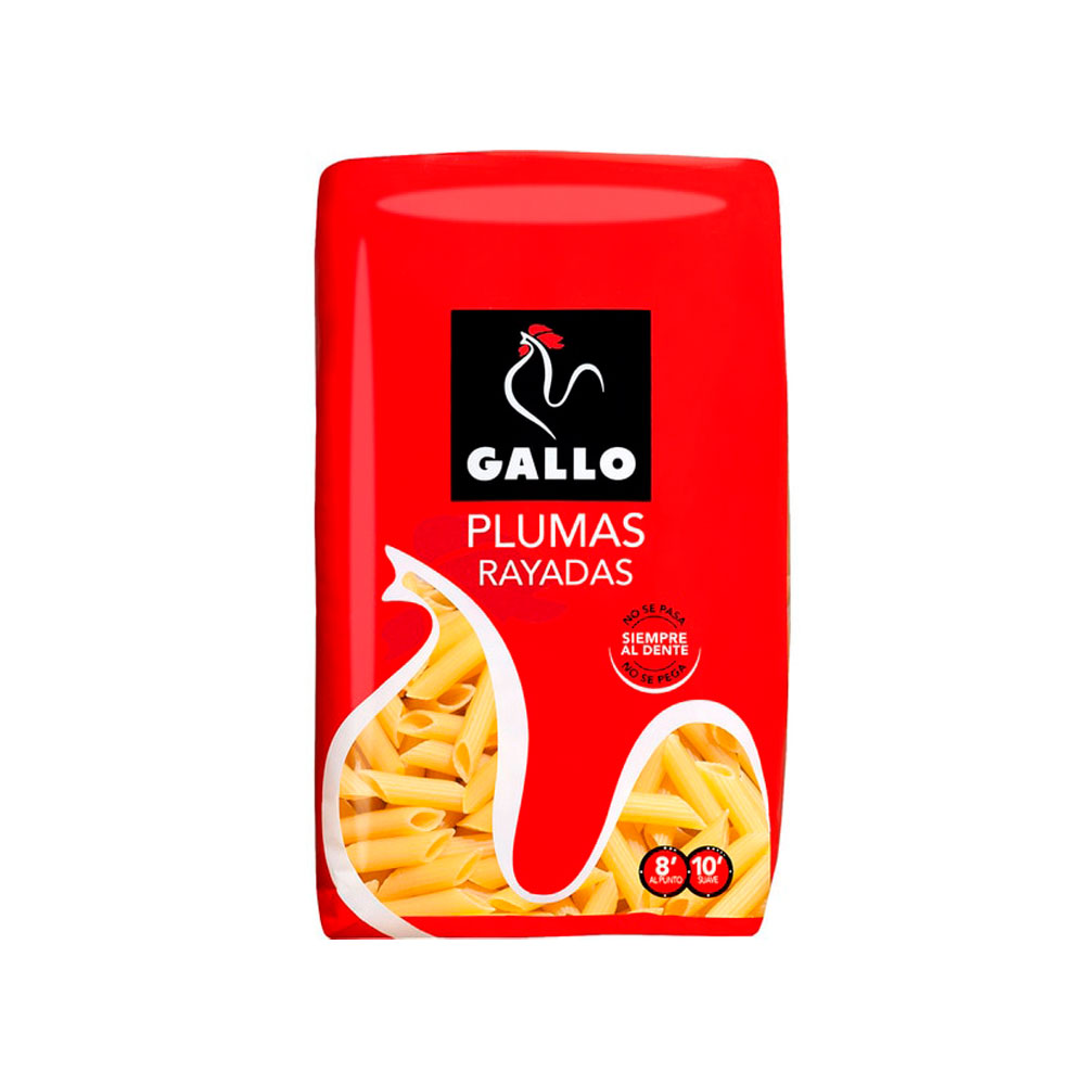 Macarrón Pluma Rallada Gallo 450Gr | Chef Fruit