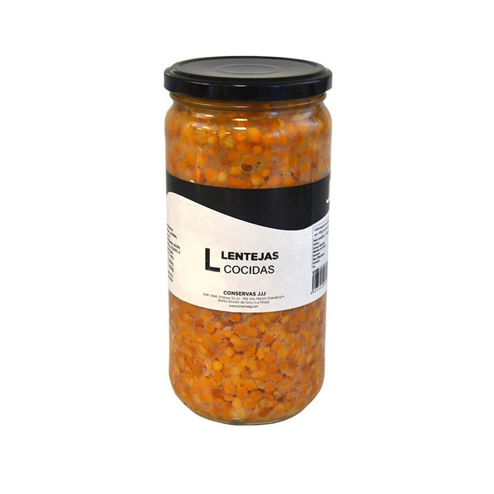 Lentejas Cocidas Tarro Cristal 560Gr | Chef Fruit