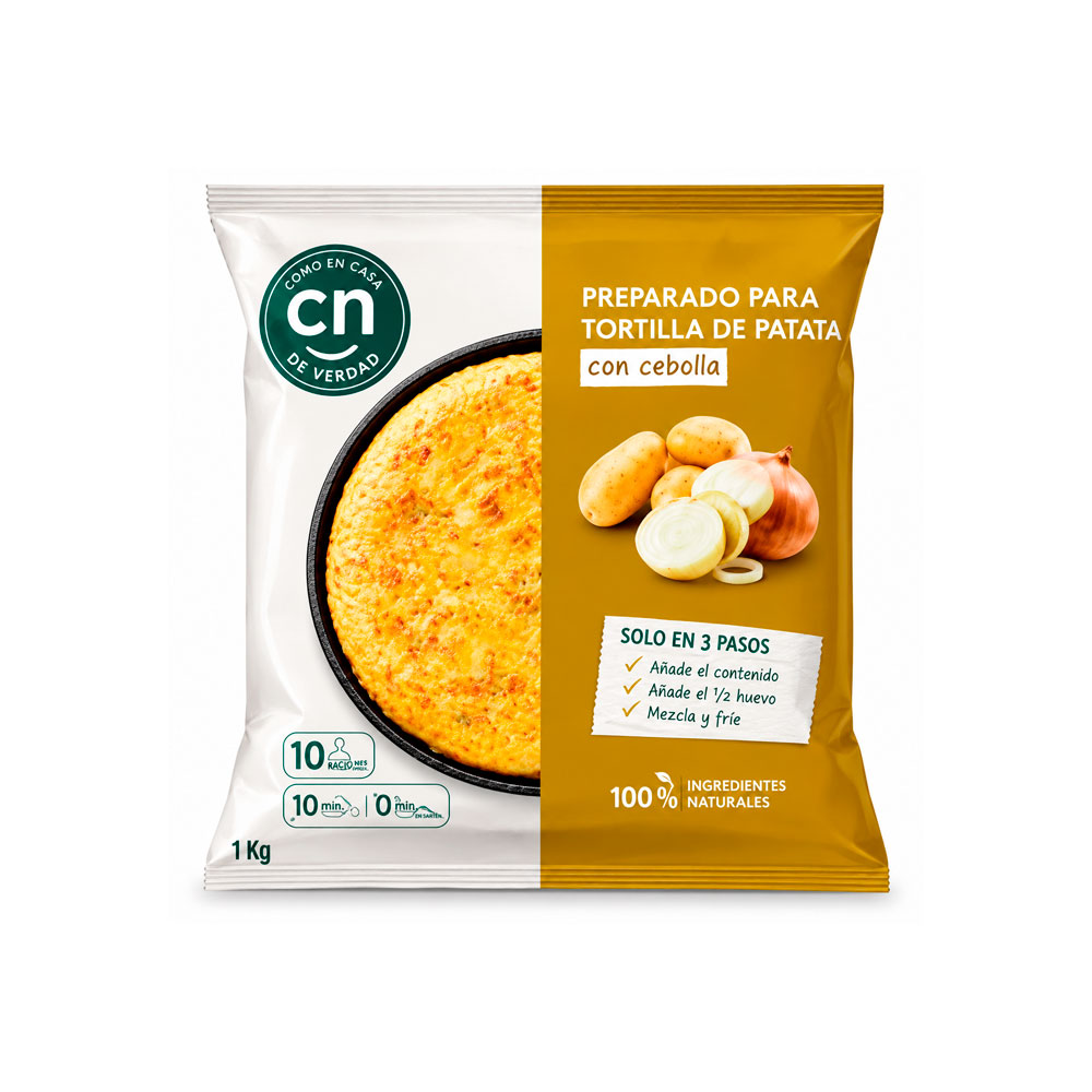 Preparado Tortilla con Cebolla Cong. 1Kg Cn | Chef Fruit