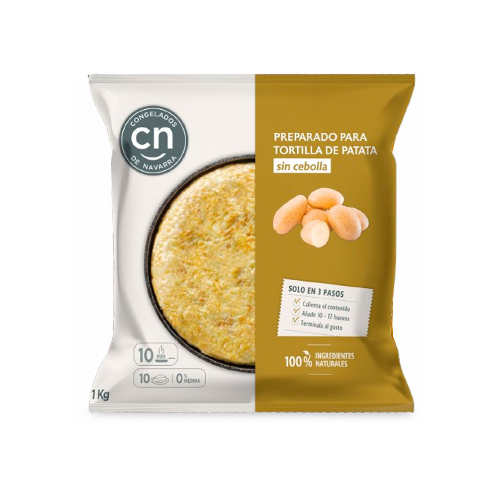 Preparado Tortilla sin Cebolla Cong. 1Kg Cn | Chef Fruit